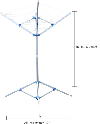 Clothes Line Outdoors Clothes Drying Rack Umbrella Drying Racks Folding Clotheslines for Outside Adjustable Clotheslines Rack for Indoor Balcony Laundry Room