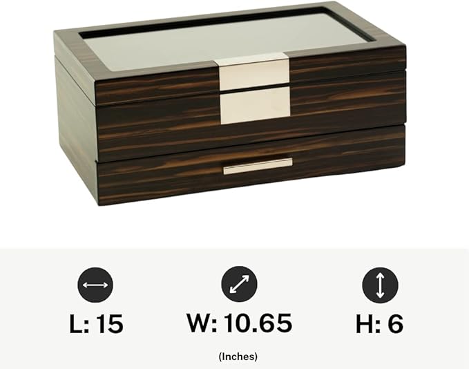 Decorebay Luxury Watch, Sunglasses and Jeweler Display Case and Organizer (Emerald Love)