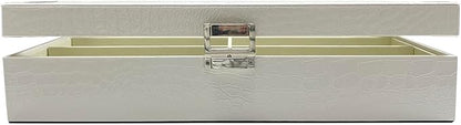 UnionBasic 8-slot Sunglasses Glasses Organizer Collector Storage Case, Croco White