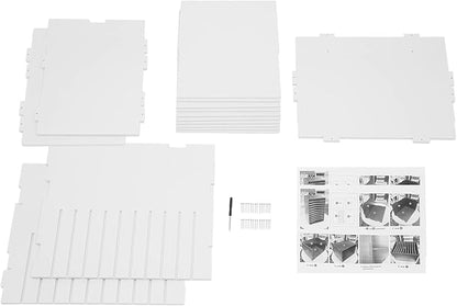 Desktop File Sorter, 11 Compartment Vertical Desktop Sorter, Literature Organizer Sorter Paper Organizer Storage File Sorter Mail Center Magazine Holder, Classroom Mailbox Paper Storage, White
