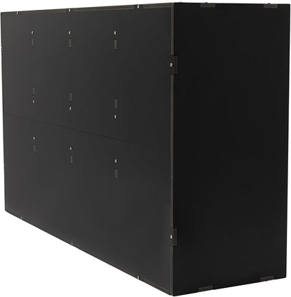 36 Slots Mail Sorters for Office, PVC Literature Organizer with Removable Shelves, Door-Less Mail Center Paper Storage Cabinet for Files Magazines Documents, 9.3 * 2.4in Each Slot (36 Slots - Black)
