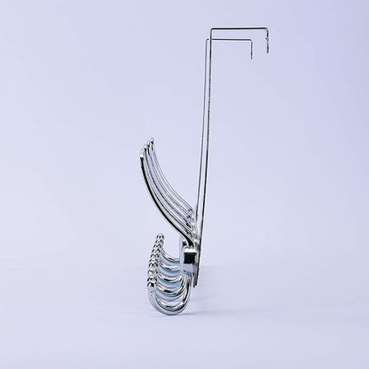 Encozy Over The Door Hooks,Coat Rack for Hanging Clothes Hat Towel (Heavy Duty Silver 2pcs)