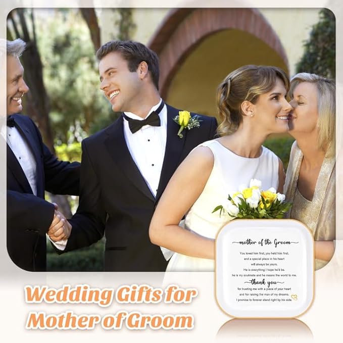 Mother of the Groom Gift from Bride – Wedding Jewelry Dish, Thank You Gift for Mom, Mother-in-Law, Future Mother-in-Law Keepsake Jewelry Tray