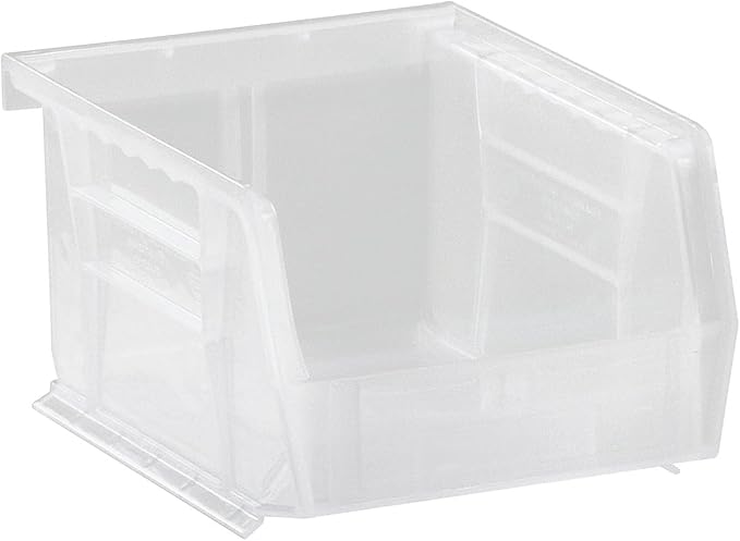 Hudson Exchange 5-1/2" x 4" x 3" (12 Pack) Plastic Stackable Storage Bin and Hanging Container, Clear