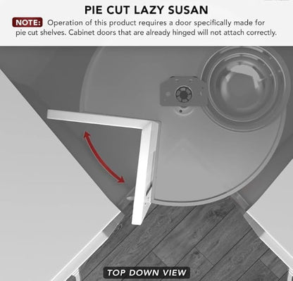 Vath-Sagel Pie Cut Shaped Polymer 2 Shelf Lazy Susan for Corner Base Cabinet (24 INCH for 33" Corner Cabinet)