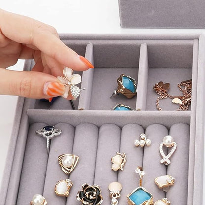 yarlung 8 Pack Velvet Jewelry Trays, Drawer Insert Jewelry Organizer Earring and Ring Storage, Divided Jewelry Holder for Bracelet Display, Necklace, Brooch, Watch