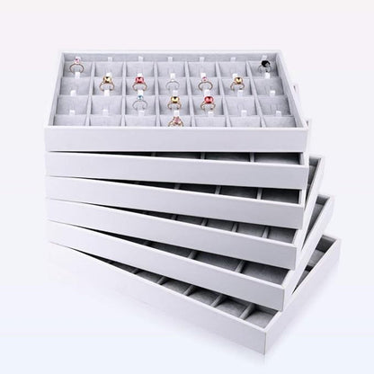 Oirlv Velvet Stackable Jewelry Tray Necklace Pendant Organizer Display Showcase Jewelry Storage trays