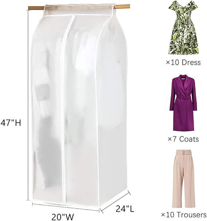 XIAKE Garment Bags M/oth-proof Dust Cover Coat Hanging Clothes Storage Bag Premium Thickened Clothing Organizer Moisture-proof Dust-proof Clothes Cover