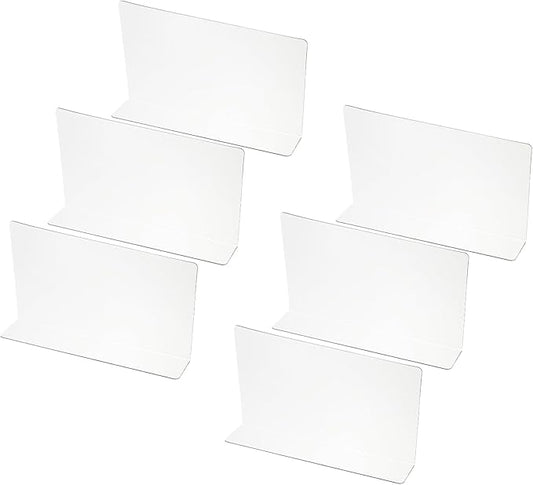 PATIKIL 6 Pack Shelf Dividers for Closet Organization, 7.9x1.57x4.7 Acrylic Closets Separator Kitchen Cabinet Shelves Under Bed Blocker for Bedroom Kitchen Office, Clear