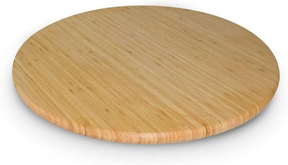 20 Inch Extra Large Bamboo Lazy Susan Turntable - 50 cm (19.7 Inch) Round Rotating Serving Tray for Kitchen, Dining Table & Parties (Bamboo, 20 Inch)