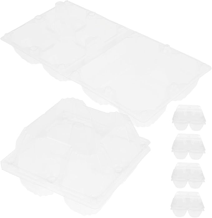 Clear Goose Egg Packaging Box 2-Pack Pvc Egg Holder for Secure Storage and Display 5.7X5.7X3.7 Inches Lightweight Transparent Carton for Kitchen Organization and Presentation