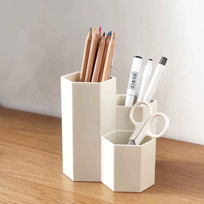 Pencil Holder for Desk Pens Cup Pencil Organizer Cute Desk Accessories Desktop Supplies for Office/School/Home (White)