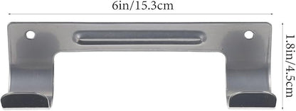 TOYANDONA Ironing Board Wall Mount with Double Metal Hooks, Gray Foldable Space-Saving Holder for Laundry Room Storage and Organization