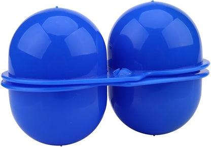 2 Grids Camping Egg Container, 4.53x2.95inch Blue Eggs Holder Campings, Portable Camping Egg Holders for Outdoor Campings Picnic