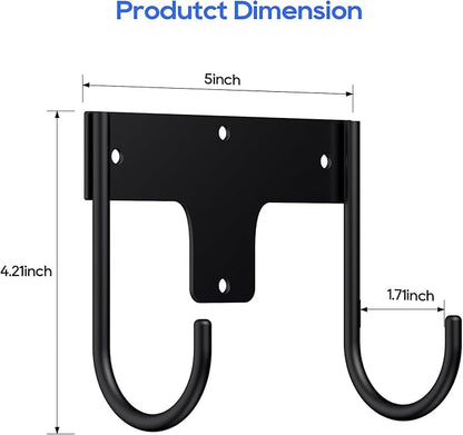 ORLESS Ironing Board Holder Wall Mount, Ironing Board Hanger, Iron Board Holder, Small Iron Board Hook Wall Mount for Laundry Rooms, 6 Inch(Black)
