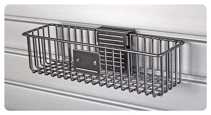 HandiWall Small Basket - 3 Inch x 12 Inch (Pack of Two) for Storage on Garage Slatwall Panels