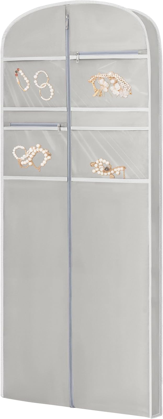72" Garment Bag for Travel for Hanging Clothes Storage Hanging Suit Cover with Zipper and Accessory Storage for Coats, Dresses, Suits