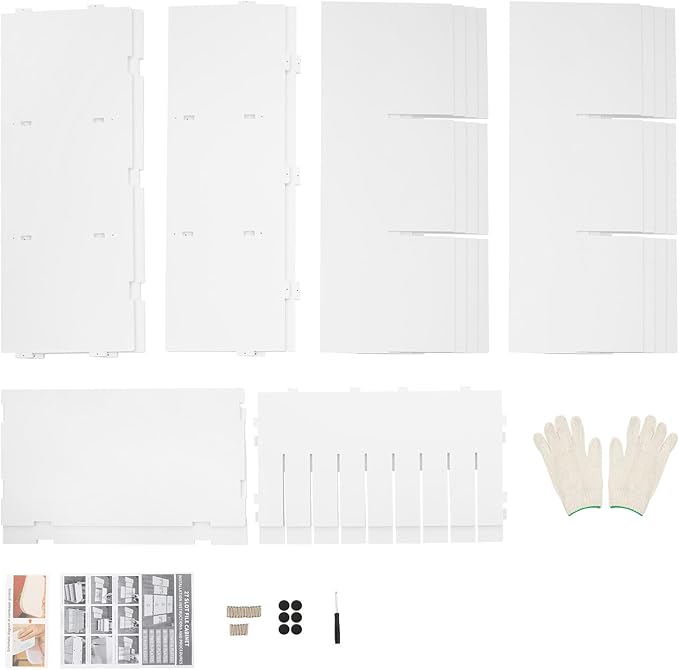 Literature Organizers, 27 Compartments Office Mailbox with Adjustable Shelves, 9 Layer Mail Organizer for Home School Offices, Wood Literature Sorter 32x12x22 for Office(White, 27 Slots)