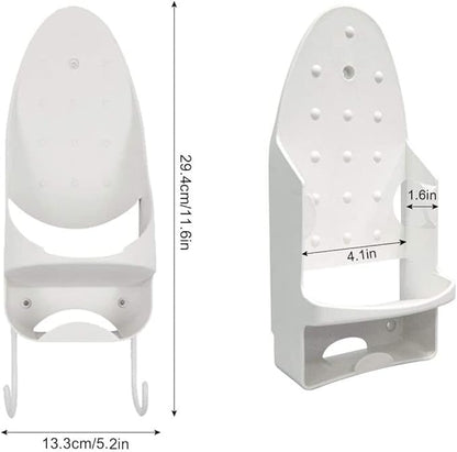 Iron Holder Wall Mount Iron Hanger Hotel Iron Hanger Guest Room Ironing Board Hanger Hotel Iron Hanger for Home., White