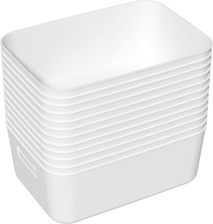 Sadstory Plastic Pantry Organizing Bins, Open Home Organizer Baskets, 12 Packs