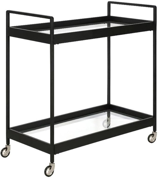 Cooper 33'' Wide Rectangular Bar Cart in Blackened Bronze