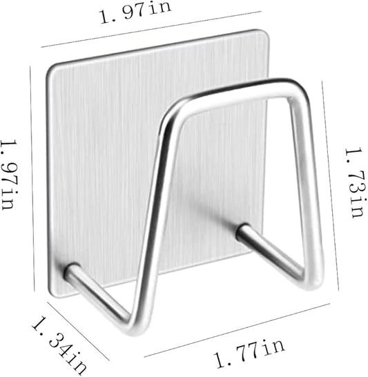 LEFTSTARER 8 Pack Sink Sponge Holder for Kitchen Sink Premium SUS304 Stainless Steel Rustproof Waterproof Quick Drying Small Strong Adhesive Sponge Holder