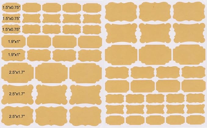 Brown Label Sticker Small Jar Label for Jars and Bottles Pretty Blank Labels Write Kraft Sticker Spice Pantry Label (160pcs)