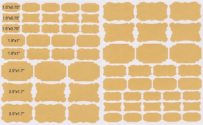 Brown Label Sticker Small Jar Label for Jars and Bottles Pretty Blank Labels Write Kraft Sticker Spice Pantry Label (160pcs)