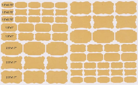 Brown Label Sticker Small Jar Label for Jars and Bottles Pretty Blank Labels Write Kraft Sticker Spice Pantry Label (320pcs)