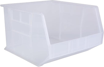 Hudson Exchange 18" x 16.5" x 11" Plastic Stackable Storage Bin and Hanging Container, Clear