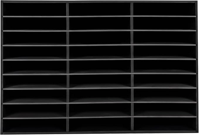 Gdrasuya10 27 Compartments Literature Organizer Adjustable File Sorter Organizer Desktop Document Storage Shelves Classroom Mailbox Office Paper Storage Holder Literature Sorter Cabinet