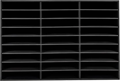 Gdrasuya10 27 Compartments Literature Organizer Adjustable File Sorter Organizer Desktop Document Storage Shelves Classroom Mailbox Office Paper Storage Holder Literature Sorter Cabinet