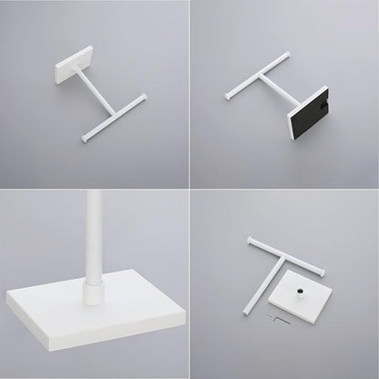GERZWY Hand Towel Holder Standing Tree Rack for Bathroom Vanities Countertop SUS 304 Stainless Steel Towel Ring, White