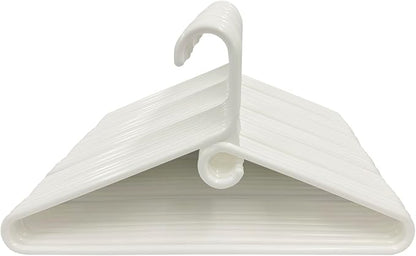 Rethink Your Room Clothes Hangers 60 Pack Plastic - Heavy Duty Space Saving Coat, Velvet Hangers, Pant Hangers for Closet Organization - Durable Non-Slip, White Wardrobe Essentials Bulk Storage