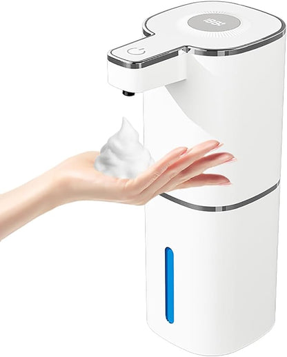 Automatic Soap Dispenser Liquid Touchless,Wall USB Rechargeable 4-Level Adjustable,Large Capacity 14.2oz/420mL Smart Hand Soap Dispenser for Kitchen Bathroom Kids Family