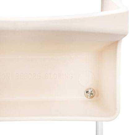 Household Essentials 166-1 Iron Wall Mount with Attached Ironing Board Hooks,White (Pack of 6)