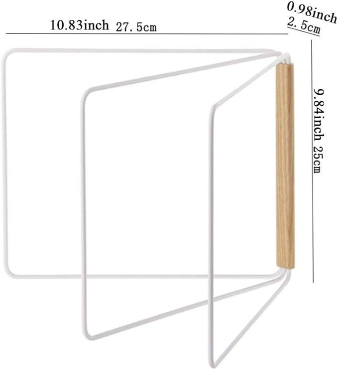 Home Kitchen Countertop Dishcloth Drying Rack, 3 Arms Folding Dishcloth Holder, Hand Towel Stand Rack, White Dishcloth Storage Rack Size 10.83 x 0.98 x 9.84 Inch (White Folding Rag Rack)