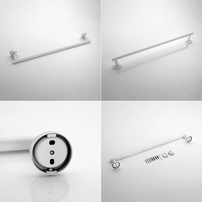 GERZWY 24-Inch Bathroom Towel Bar Modern Round Style Bath Towel Bar SUS 304 Stainless Steel Wall Mount, White