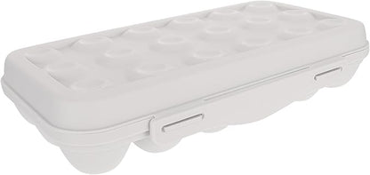 UPKOCH Stackable Egg Holder for Refrigerator - 18-Count Grey PP Storage Container with Lid, Anti-Collision Organizer for Fridge & Pantry (30cm/11.8in)