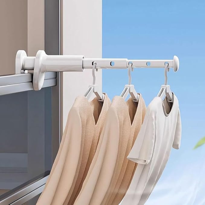 2 Pack Clothes Drying Rack for Travel Retractable Bar Laundry Hanger Portable Collapsible for Student Accommodation, Travel,Car,Suitcase (2)