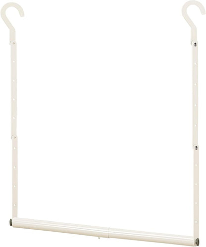 STORAGE MANIAC Adjustable Closet Rod Extender - Heavy Duty Space-Saving Clothes Hanging Bar, 1 Pack White