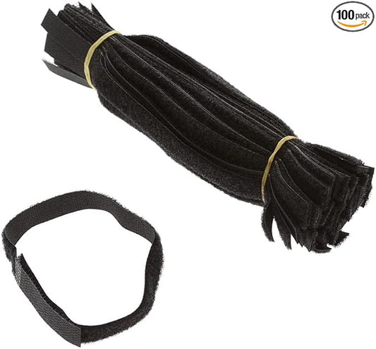 9 Inch (50-pack) Hook and Loop Self Gripping Fastening Cable Ties 1/2" Width - Multipurpose Microfiber Cloth Cable Organizer Self Adesive Pre-Cut Straps