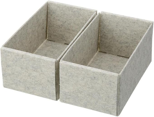 YBM HOME Clothes Drawer Organizer - Set of 2 Drawer Organizers for Bra, Underwear, Lingerie, Socks, Ties ETC - Foldable, Easy Assemble, Breathable Organizer Bins for Bedroom and Closet, 1251-8