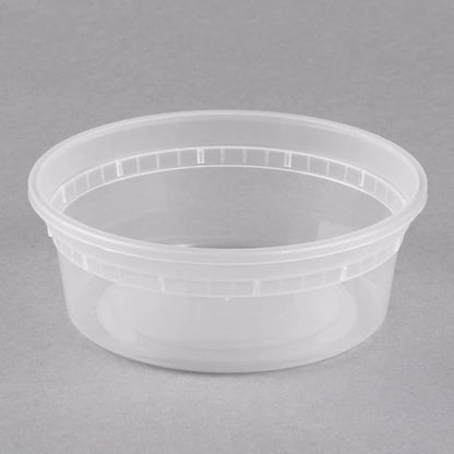 RiverBlue TSHomeGoods Deli Food Storage Containers With Lids 8 oz. /Freezer Safe/Microwaveable/Meal Prep/Airtight Lids/Take Out/Disposable/Leak Proof/Buffets/Stackable (24 PACK) Extra Hard Plastic.