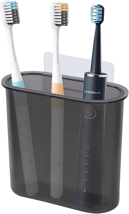 Toothbrush Holders Wall Mounted, Self Adhesive Tooth Brush Holder for Bathroom Electric Toothbrush Toothpaste Razor Bathroom Accessories(Black)