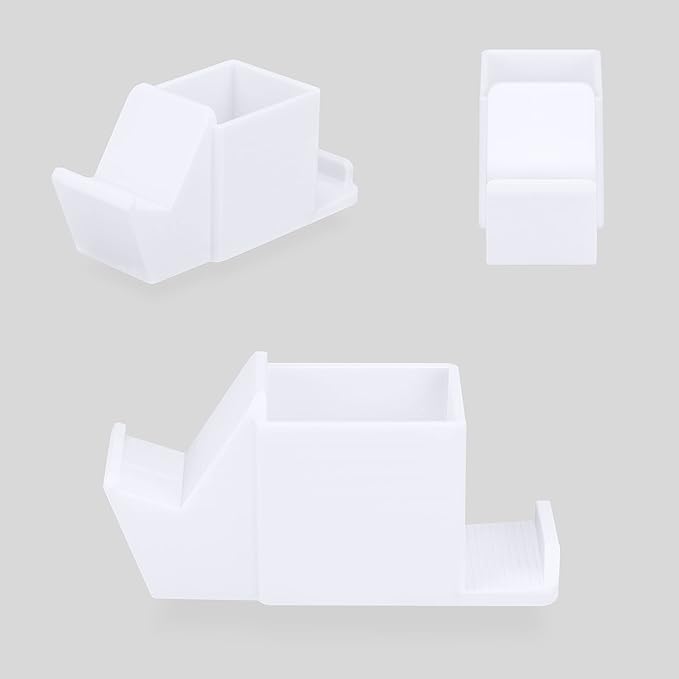 Desk Organizer with Game Controller Holder, Tablet Stand for iPads/iPhones, TV Remote & Pen Storage, Reduce Desktop Clutter, Have All Your Side Table Items in One Space (White)
