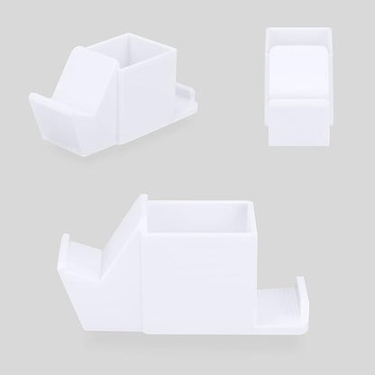 Desk Organizer with Game Controller Holder, Tablet Stand for iPads/iPhones, TV Remote & Pen Storage, Reduce Desktop Clutter, Have All Your Side Table Items in One Space (White)
