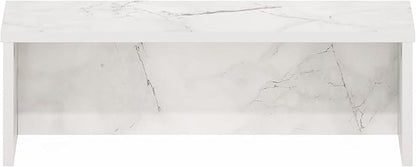 Furinno Helena Kitchen Counter Stackable Organizer Shelf, Set of 1, 18-Inch, Marble White