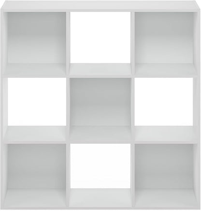 Furinno PELLI Closet Organizers and Storage, 9-Cube Closet Organizer, Open Shelf Closet Storage, for Wardrobe, Bedroom, Living Room, White