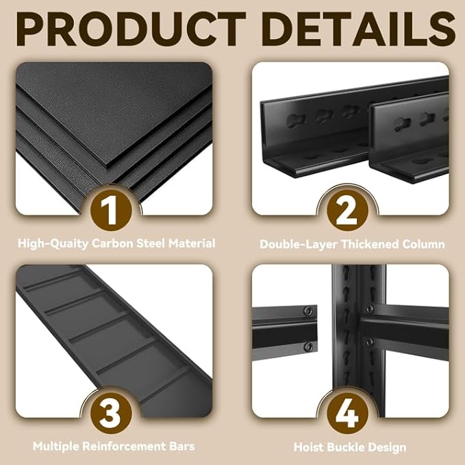 Over Washer and Dryer Shelves, 5 Tier Adjustable Metal Washing Machine Shelf, Sturdy and Spacious Laundry Room Organization and Storage Rack, 35.43''W*13.78''D*71.18''H, Black